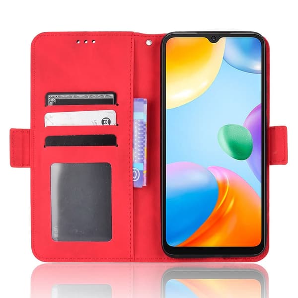 SKALO Xiaomi Redmi 10C 6-FACK Plånboksfodral - Röd