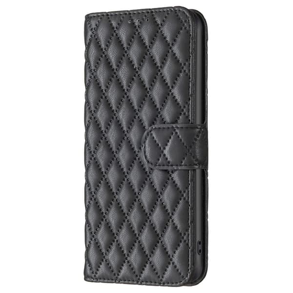SKALO Xiaomi Redmi 10C BINFEN COLOR Quiltat Plånbok - Svart