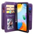 Pikkukuva 6 / 11: SKALO Xiaomi Redmi 10C 10-lokeroa Lompakkokotelo - Violetti