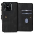 Pikkukuva 7 / 11: SKALO Xiaomi Redmi 10C Big Wallet 17-lokeroa Lompakkokotelo - Musta