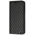 Pikkukuva 10 / 11: SKALO Xiaomi Redmi 10C Rhombus Litchi Lompakkokotelo - Musta