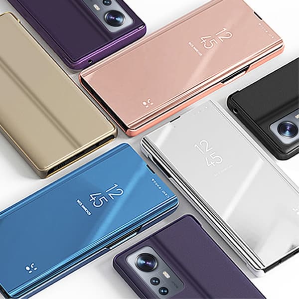 SKALO Xiaomi 12 Clear View Spegel fodral - Blå