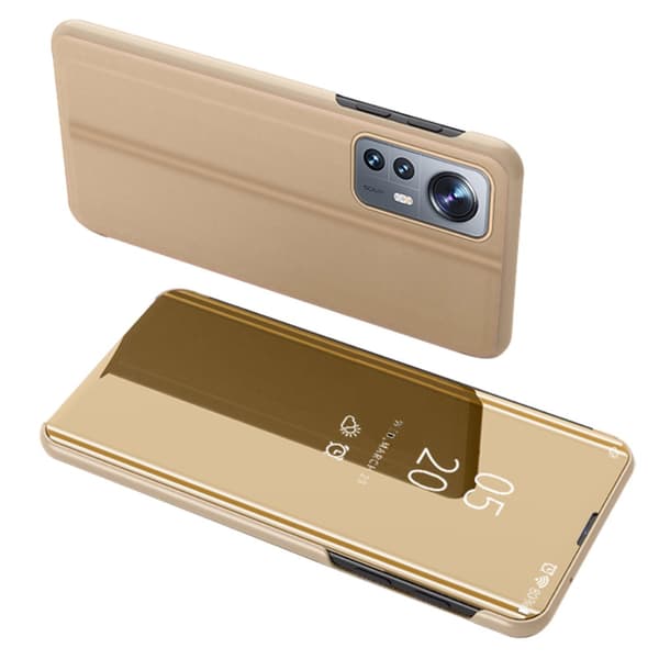 SKALO Xiaomi 12 Clear View Mirror Lompakko - Kulta