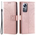 Pikkukuva 1 / 6: SKALO Xiaomi 12 Mandala lompakkokotelo - Ruusukulta