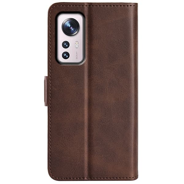 SKALO Xiaomi 12 Premium Wallet Lompakkokotelo - Ruskea