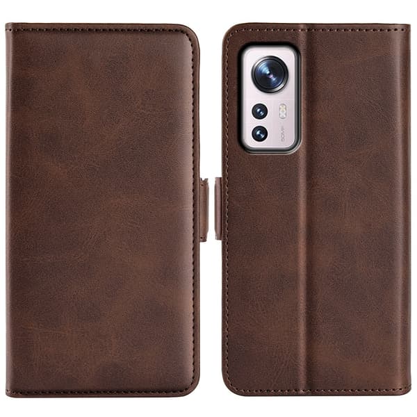 SKALO Xiaomi 12 Premium Wallet Lompakkokotelo - Ruskea