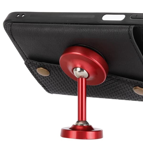 SKALO Xiaomi 12 PU-nahkainen Suojakuori Lompakolla - Musta