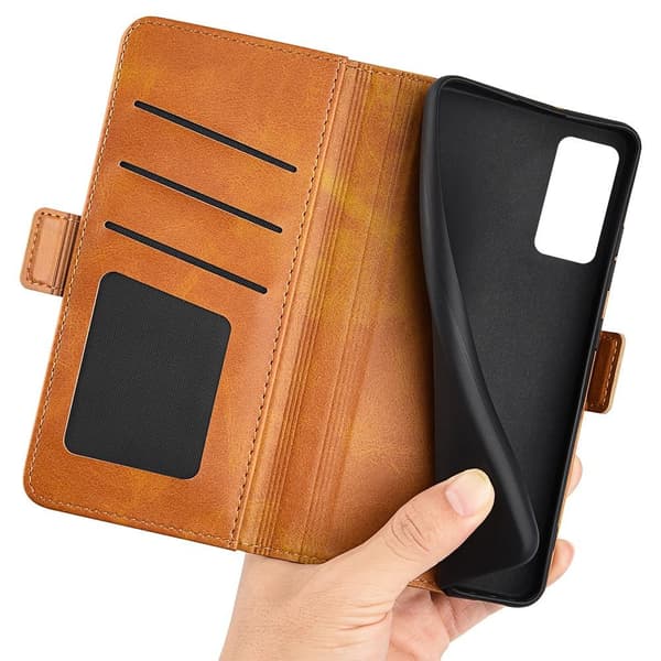 SKALO Xiaomi 12 Premium Wallet Lompakkokotelo - Vaaleanruskea