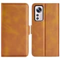 Pikkukuva 1 / 8: SKALO Xiaomi 12 Premium Wallet Lompakkokotelo - Vaaleanruskea