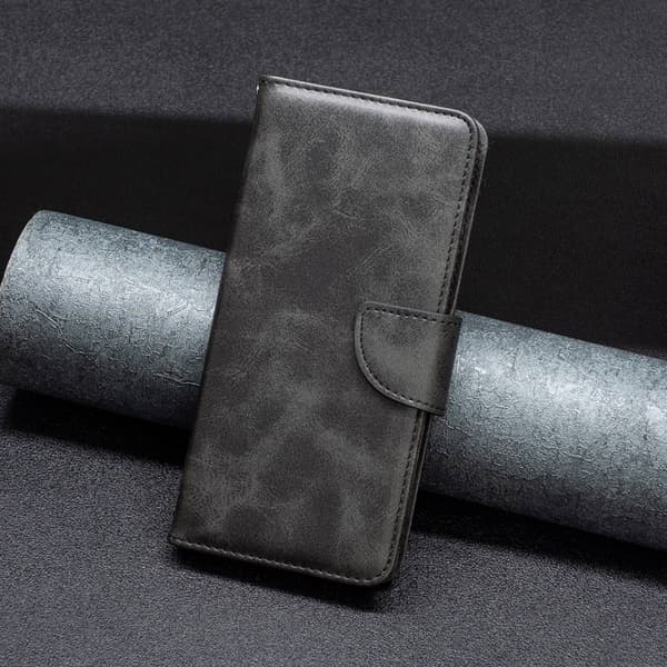 SKALO Xiaomi 12 Pro Flip Cover m. pung i PU-læder - Sort