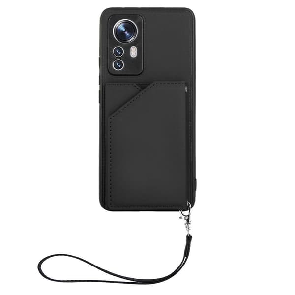 SKALO Xiaomi 12 Pro PU-læder Cover med Pung - Sort
