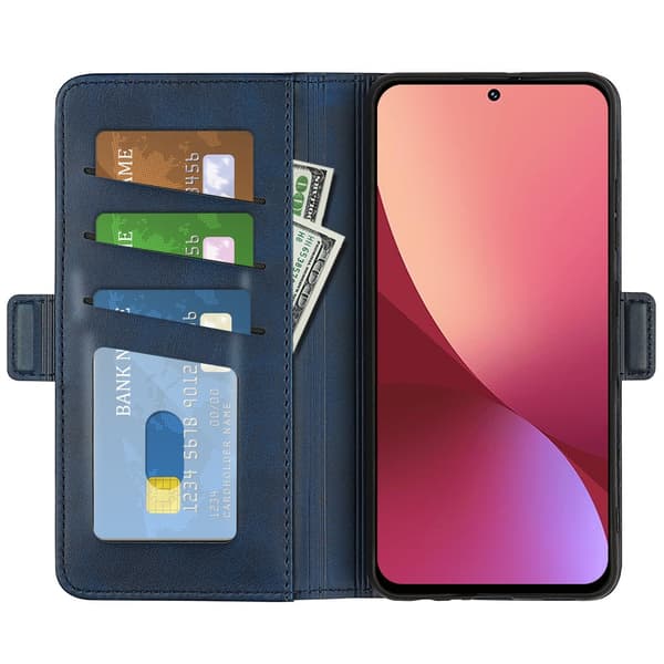 SKALO Xiaomi 12 Pro Premium Plånboksfodral - Blå