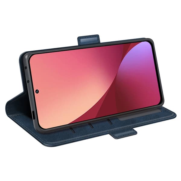 SKALO Xiaomi 12 Pro Premium Plånboksfodral - Blå