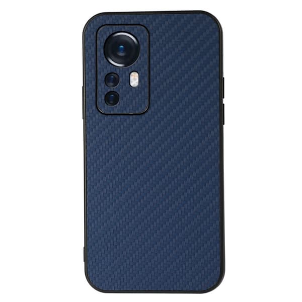 SKALO Xiaomi 12 Pro Carbon Fiber TPU cover - Blå