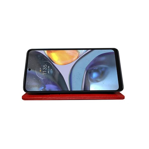 Mobil lommebok 3-kort Motorola Moto G22 - Rød