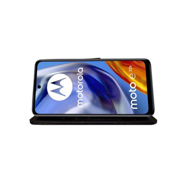 Wallet cover 3-kort Motorola Moto E32s - Sort
