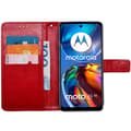 Miniatyrbilde 1 av 3: Mobil lommebok 3-kort Motorola Moto E32 - Rød