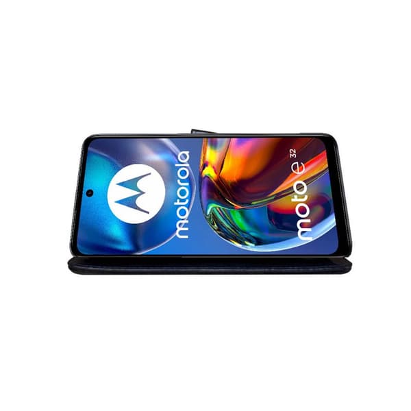 Lompakkokotelo 3-kortti Motorola Moto E32 - Tummansininen