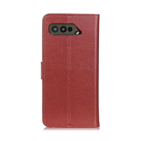 Asus ROG Phone 5s Plånboksfodral med Stativ - Brun