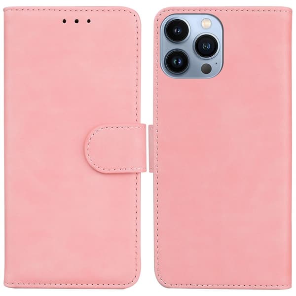 Wallet Flip Fodral För iPhone 14 Pro - Rosa