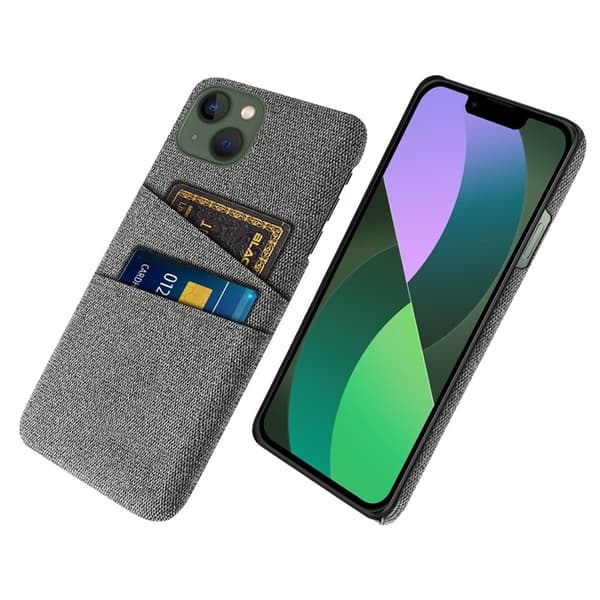Dual Card Slots Skal för iPhone 14 - Grå
