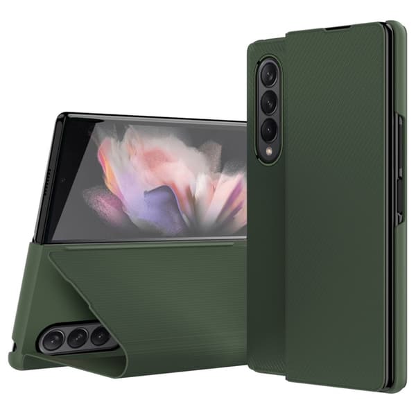 Samsung Galaxy Z Fold4 5G Kevlar Texture Phone Fodral - Grön