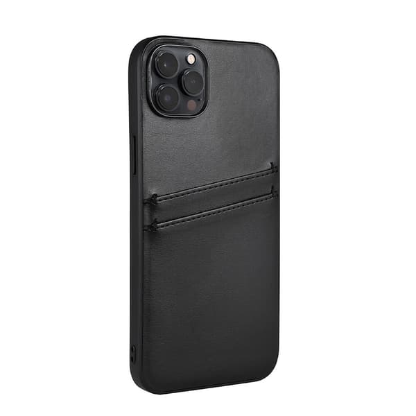 Buffalo iPhone 14 Plus Skal Läder Med 2 Kortfack Svart