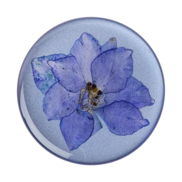 PopSockets Avtagbart Grip Ställfunktion Premium Pressed Flower Larkspur Lila