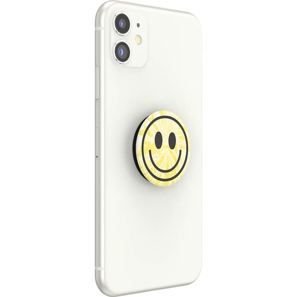 PopSockets Avtagbart Grip med Ställfunktion Tie Dye Smiley