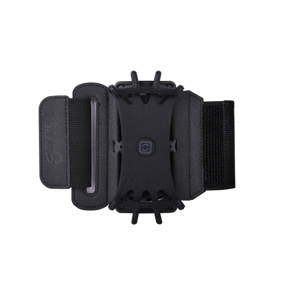 GEAR Sportarmband Universal För Över / Underarm Vridbar Hållare Svart