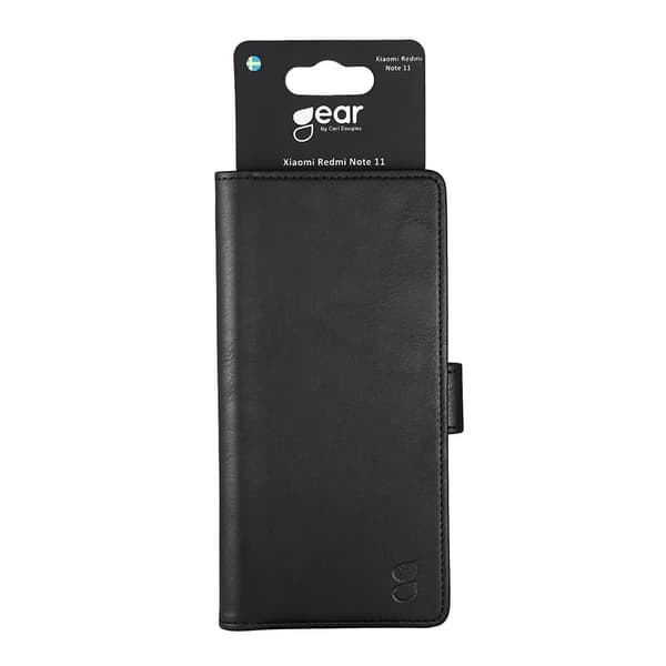 GEAR Xiaomi Redmi Note 11 Fodral Läder Svart