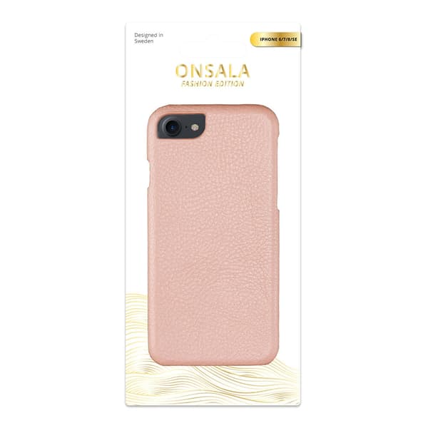 ONSALA iPhone 6/7/8/SE Skal Äkta Läder Roséguld