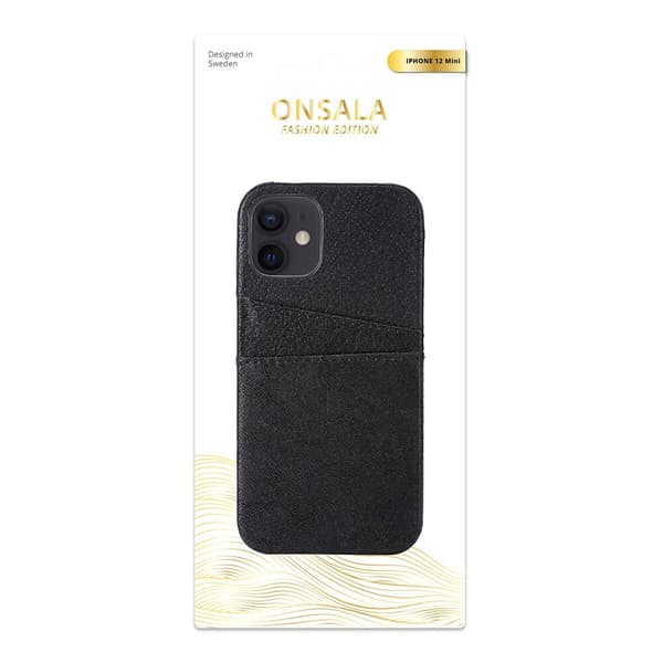 ONSALA iPhone 12 Mini Skal Äkta Läder Svart