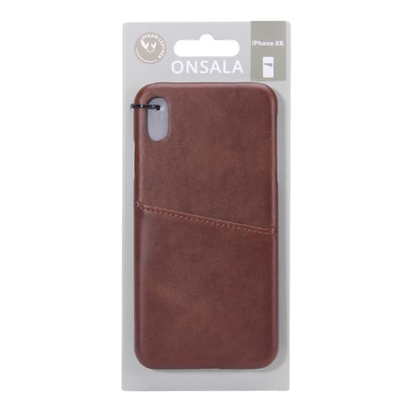 ONSALA iPhone XR Skal Kortfack Brun
