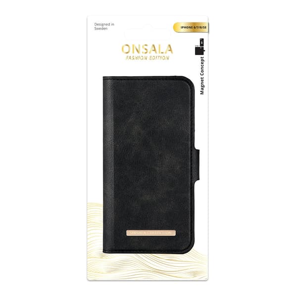 ONSALA iPhone 6/7/8/SE 2in1 Magnet Fodral / Skal Svart