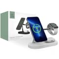 Miniatyrbild 1 av 6: Tech-Protect 15W LED 3in1 Magnetisk MagSafe Laddare Vit