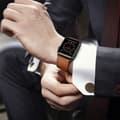 Miniatyrbild 4 av 6: Tech-Protect Äkta Läder Armband Apple Watch 42/44/45/49 mm Brun