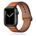 Miniatyrbild 1 av 6: Tech-Protect Äkta Läder Armband Apple Watch 42/44/45/49 mm Brun