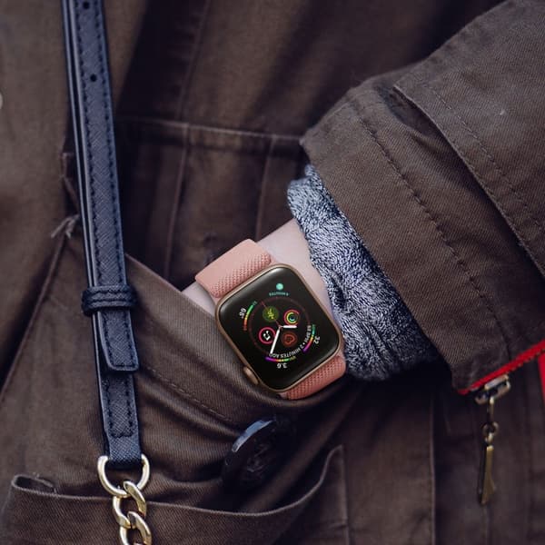 Tech-Protect Justerbart Nylonarmband Apple Watch 38/40/41 Rosa