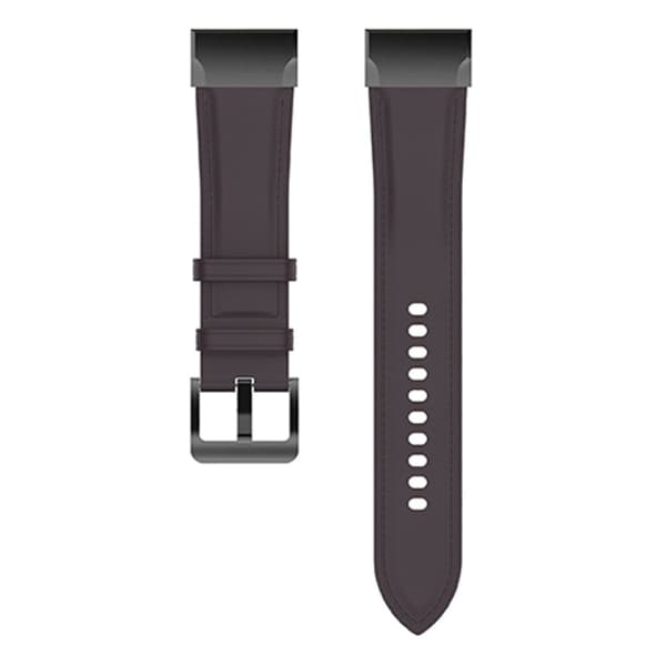 Äkta Läder Armband För Garmin Mörk Brun