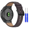 Miniatyrbild 1 av 5: Äkta Läder Armband För Garmin Mörk Brun