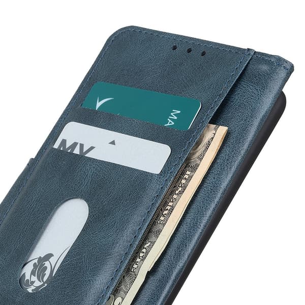 Xiaomi Redmi 9C Fodral Crazy Horse Läder Blå