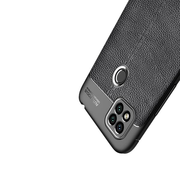 Xiaomi Redmi 9C Skal Litchi Textur Svart