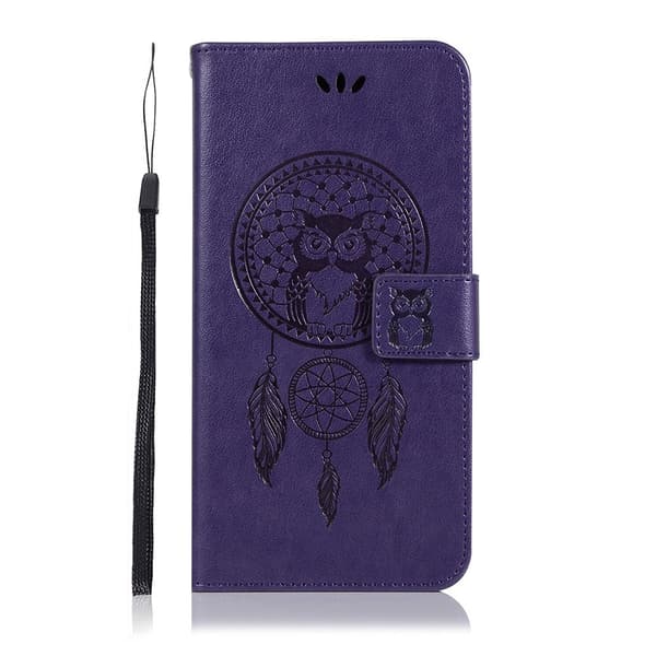 Xiaomi Redmi 9C Fodral Owl Dream Catcher Lila