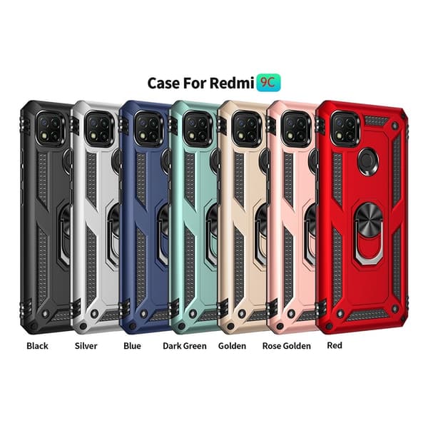 Xiaomi Redmi 9C Skal Ring Shockproof Silver