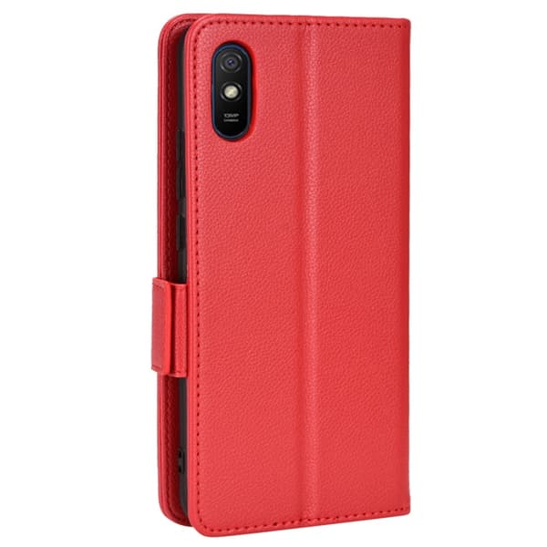 Xiaomi Redmi 9A / 9AT Fodral Litchi Textur Röd