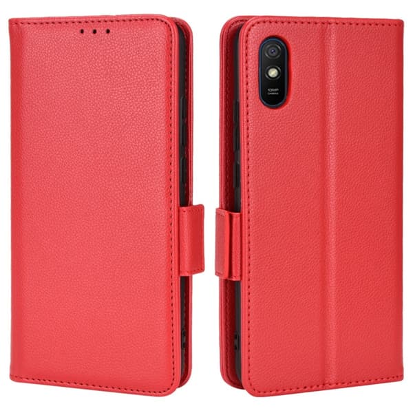 Xiaomi Redmi 9A / 9AT Fodral Litchi Textur Röd