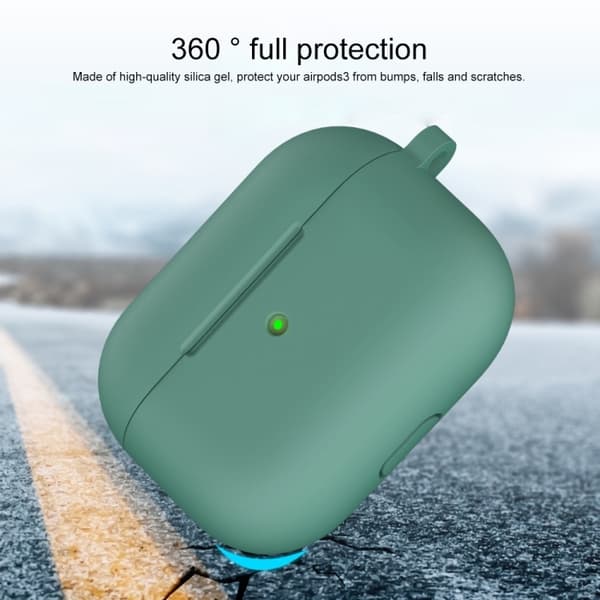 AirPods 3 Skal Silikon Med Krok Grön