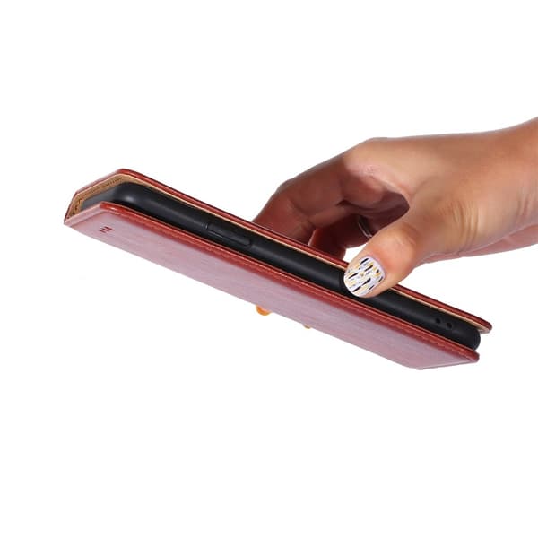 Xiaomi Redmi 9C Fodral Flip Läder Brun