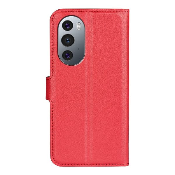 Motorola Edge 30 Pro Fodral Litchi Textur Röd